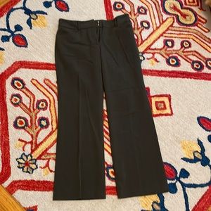 Briggs New York 8 petite green stripe office pants wide leg